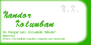 nandor kolumban business card